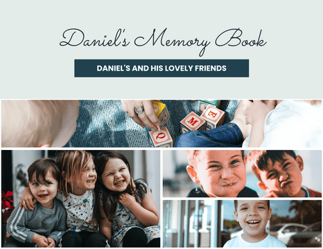 Kids Photo books template: Kids And Friends Photo Book (Created by Visual Paradigm Online's Kids Photo books maker)