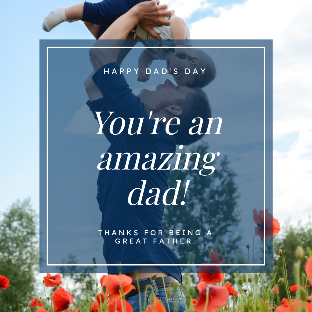 Instagram Post template: Happy Dad's Day Thank You Instagram Post (Created by Visual Paradigm Online's Instagram Post maker)