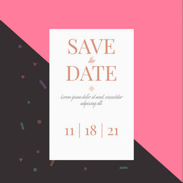 Invitation template: Save the Date (Created by Visual Paradigm Online's Invitation maker)