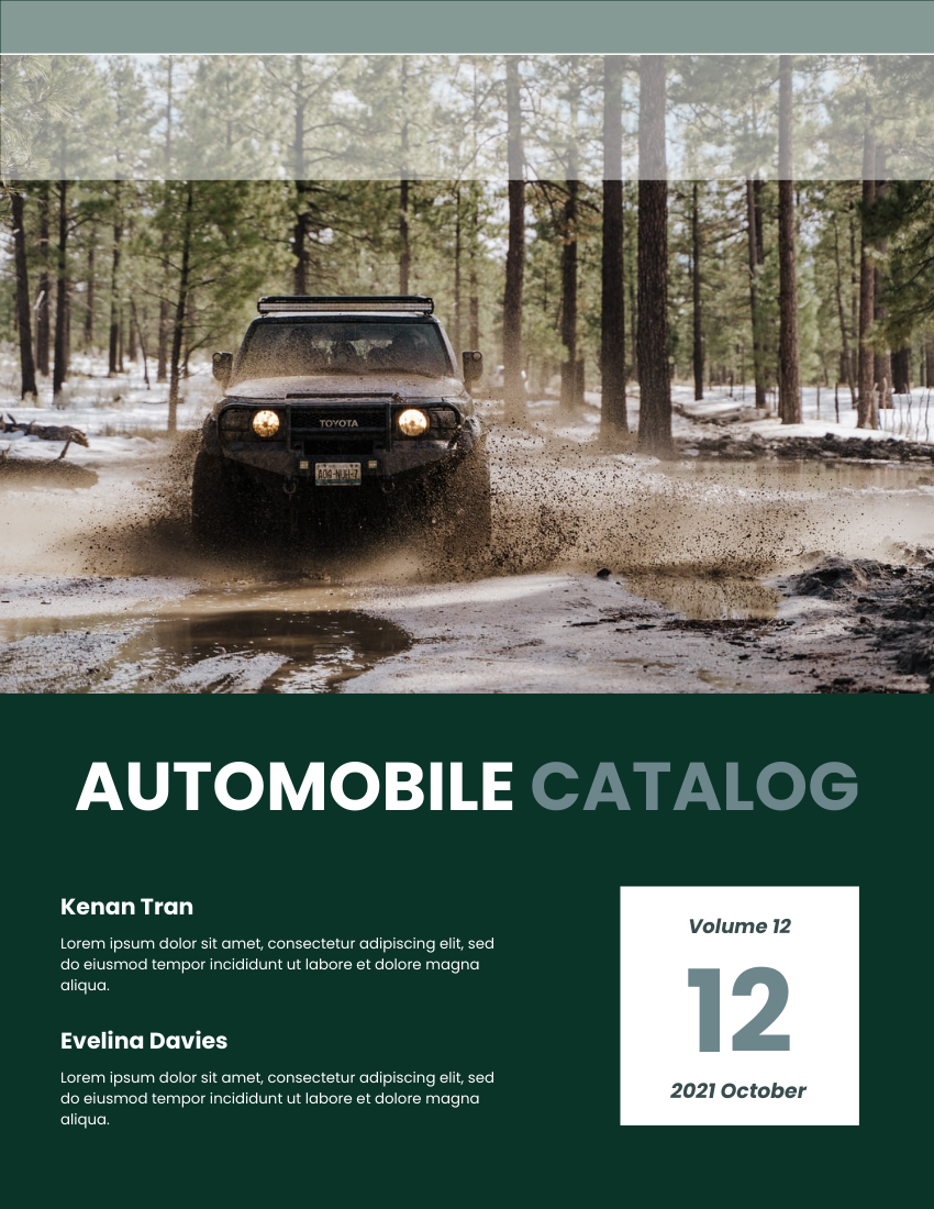 Catalog template: Automobile Catalog (Created by Visual Paradigm Online's Catalog maker)