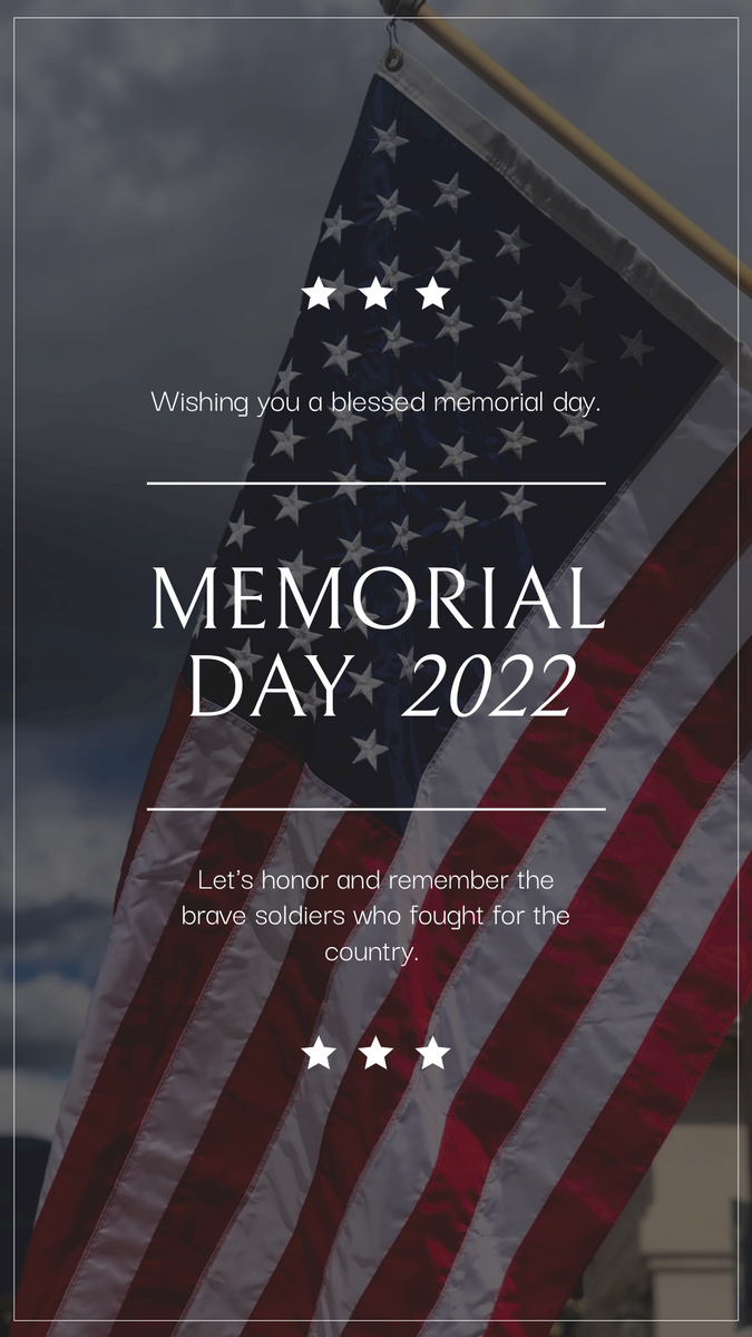 Country Flag Photo Memorial Day Instagram Story