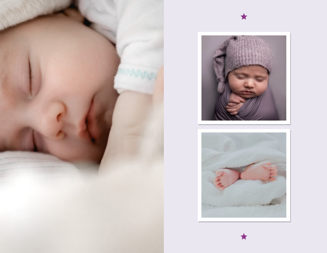 家庭照片簿 模板。 New Born Baby Family Photo Book (由 Visual Paradigm Online 的家庭照片簿軟件製作)