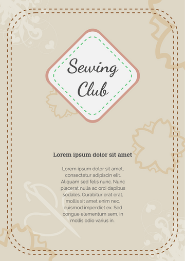 Flyer template: Sewing Club Flyer (Created by Visual Paradigm Online's Flyer maker)