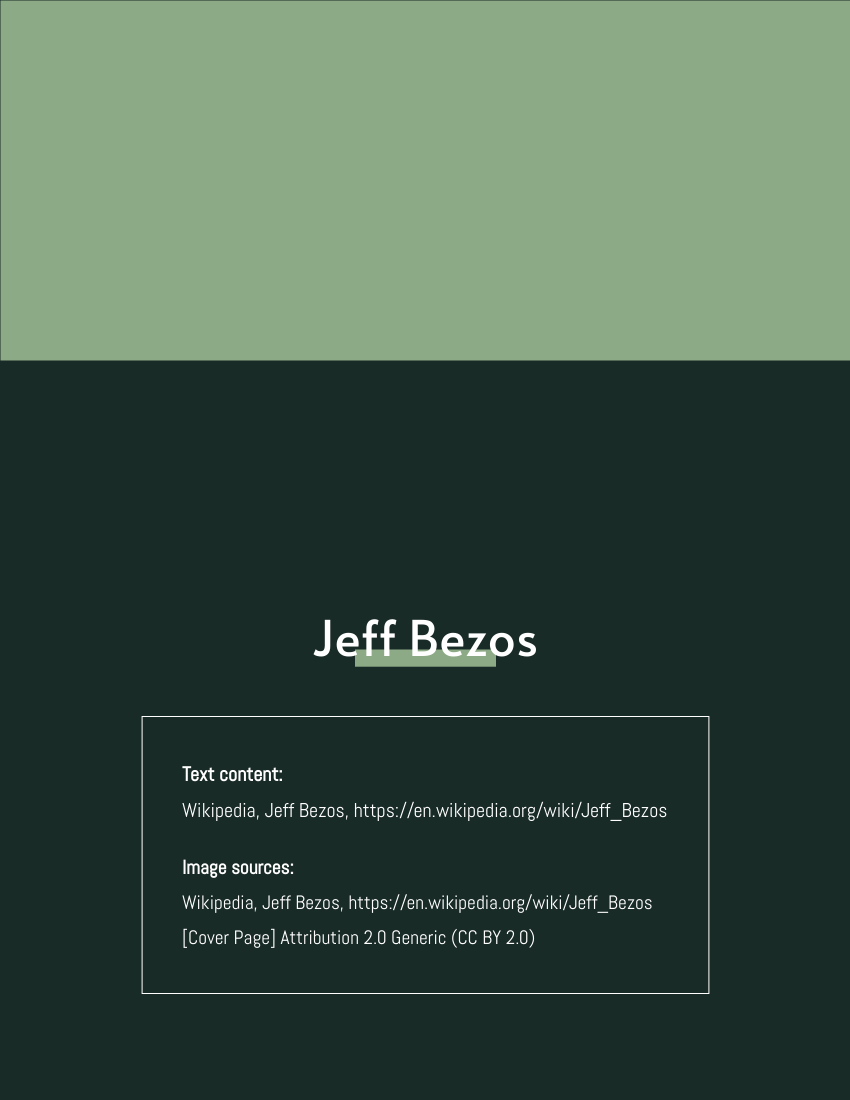Jeffrey Preston Bezos Biography