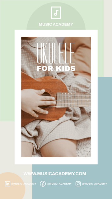 Editable instagramstories template:Ukulele For Kids Promote Instagram Story