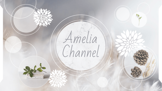 YouTube Channel Arts template: Amelia Channel YouTube Channel Art (Created by Visual Paradigm Online's YouTube Channel Arts maker)