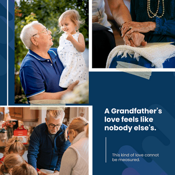 Editable instagramposts template:Grandfather's Love Grandparents Day Instagram Post