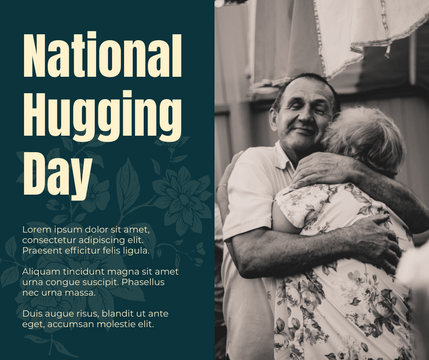 Editable facebookposts template:National Hugging Day Facebook Post