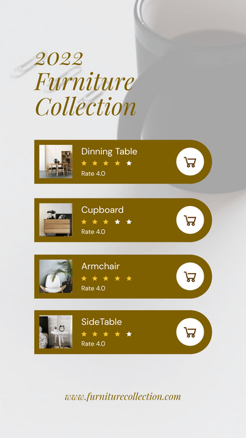 Editable instagramstories template:New Furniture Collection Promotion Instagram Story
