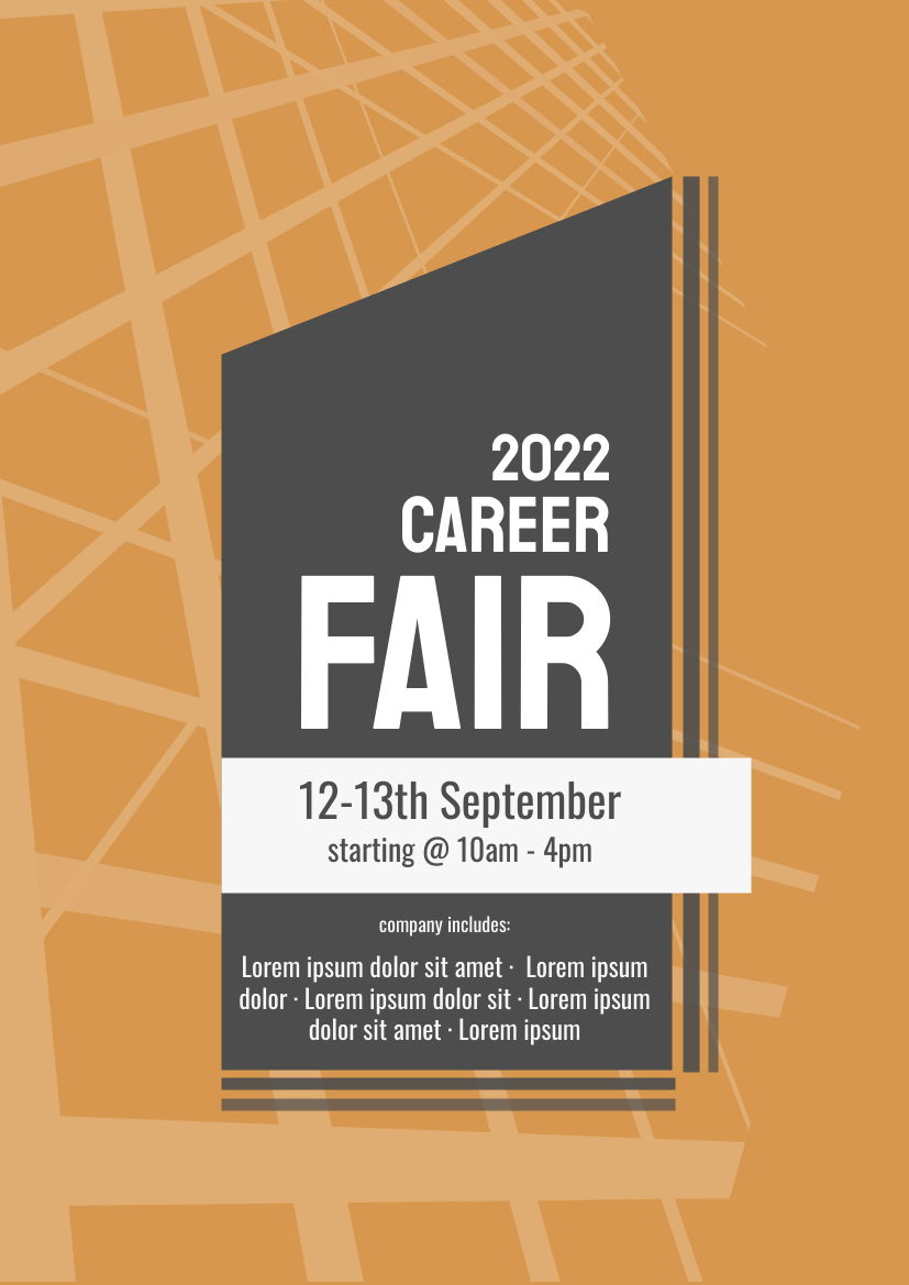 Flyer template: Career Fair 2020 Flyer (Created by Visual Paradigm Online's Flyer maker)
