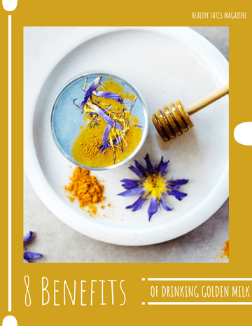 Booklets template: 8 Benefits Of Golden Milk Booklet (Created by InfoART's Booklets marker)