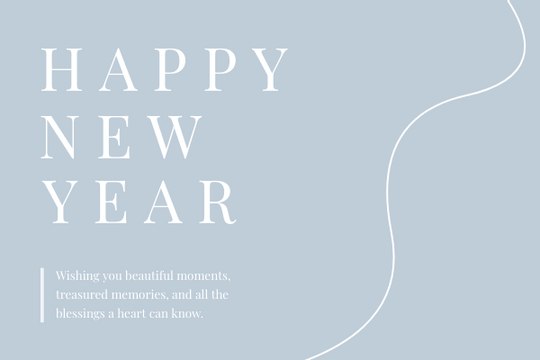 Greeting Card template: Happy New Year Card (Created by Visual Paradigm Online's Greeting Card maker)
