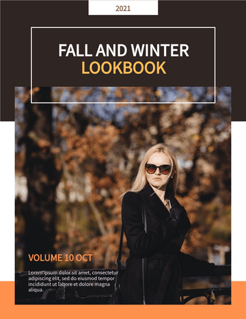 搭配风格秀 模板。Fall And Winter Lookbook (由 Visual Paradigm Online 的搭配风格秀软件制作)