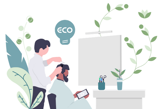 Business Illustrations template: Eco-friendly Salon Illustration (Created by Visual Paradigm Online's Business Illustrations maker)
