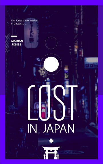 Editable bookcovers template:Japan Travel Documentary Book Cover