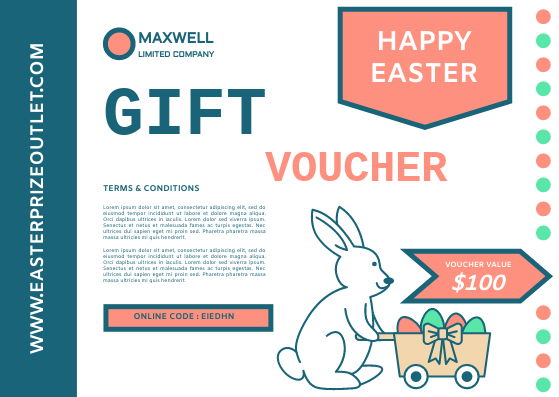 Gift Card template: Easter Bunny Gift Card (Created by Visual Paradigm Online's Gift Card maker)