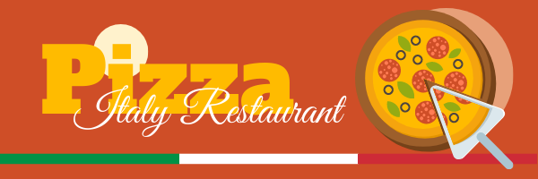 Email Header template: Pizza Restaurant Email Header (Created by InfoART's Email Header maker)