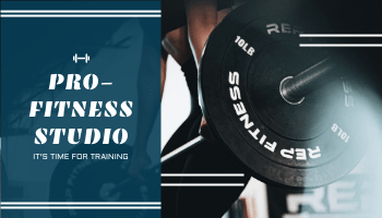 Business Card template: Blue Fitness Studio Business Card (Created by InfoART's  marker)