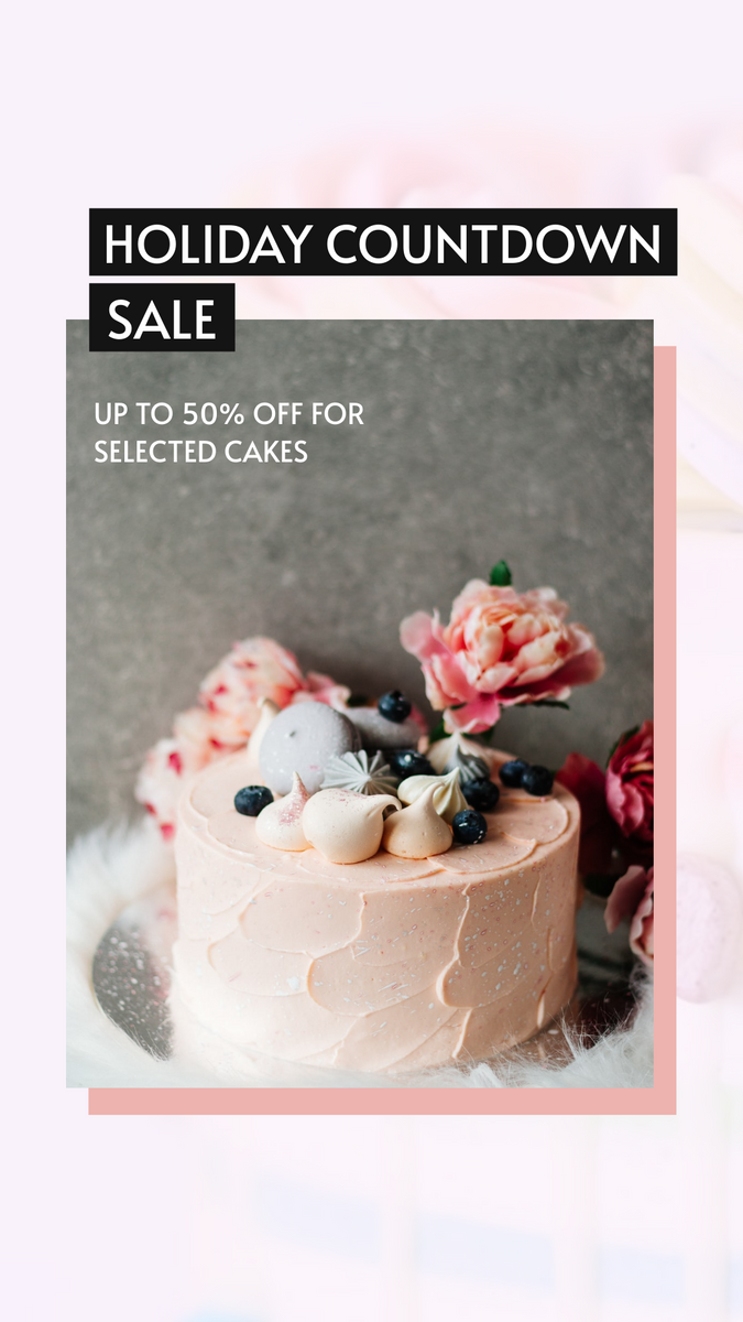 Instagram Story template: Pink Cake Photo Bakery Instagram Story (Created by Visual Paradigm Online's Instagram Story maker)