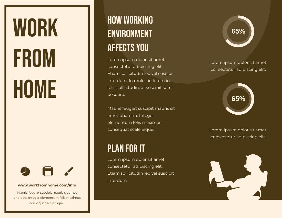 Brochure template: Work From Home Brochure (Created by Visual Paradigm Online's Brochure maker)