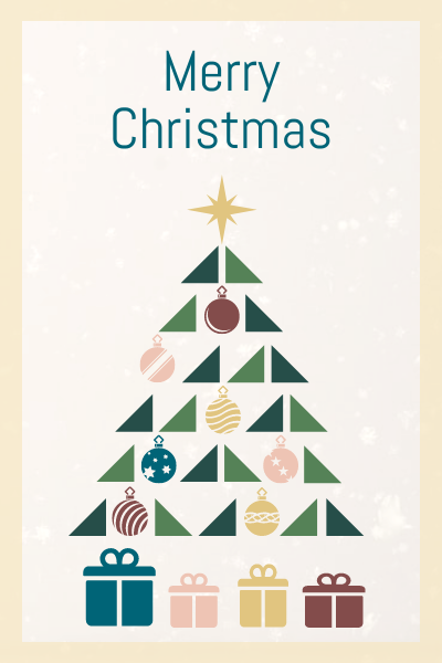 Greeting Card template: Christmas Tree Illustration Christmas Greeting Card (Created by Visual Paradigm Online's Greeting Card maker)