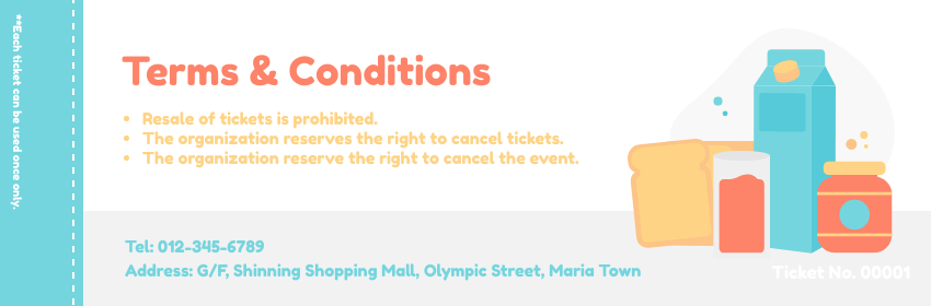 Ticket template: Shopping Fair Ticket (Created by InfoART's Ticket maker)