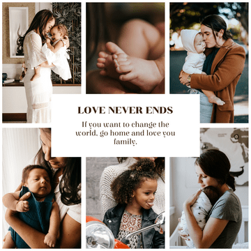 Family Love Never Ends Photo Collage