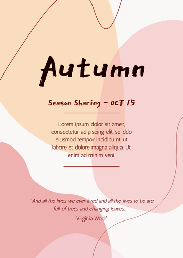 Flyer template: Autumn Season Sharing Flyer (Created by Visual Paradigm Online's Flyer maker)