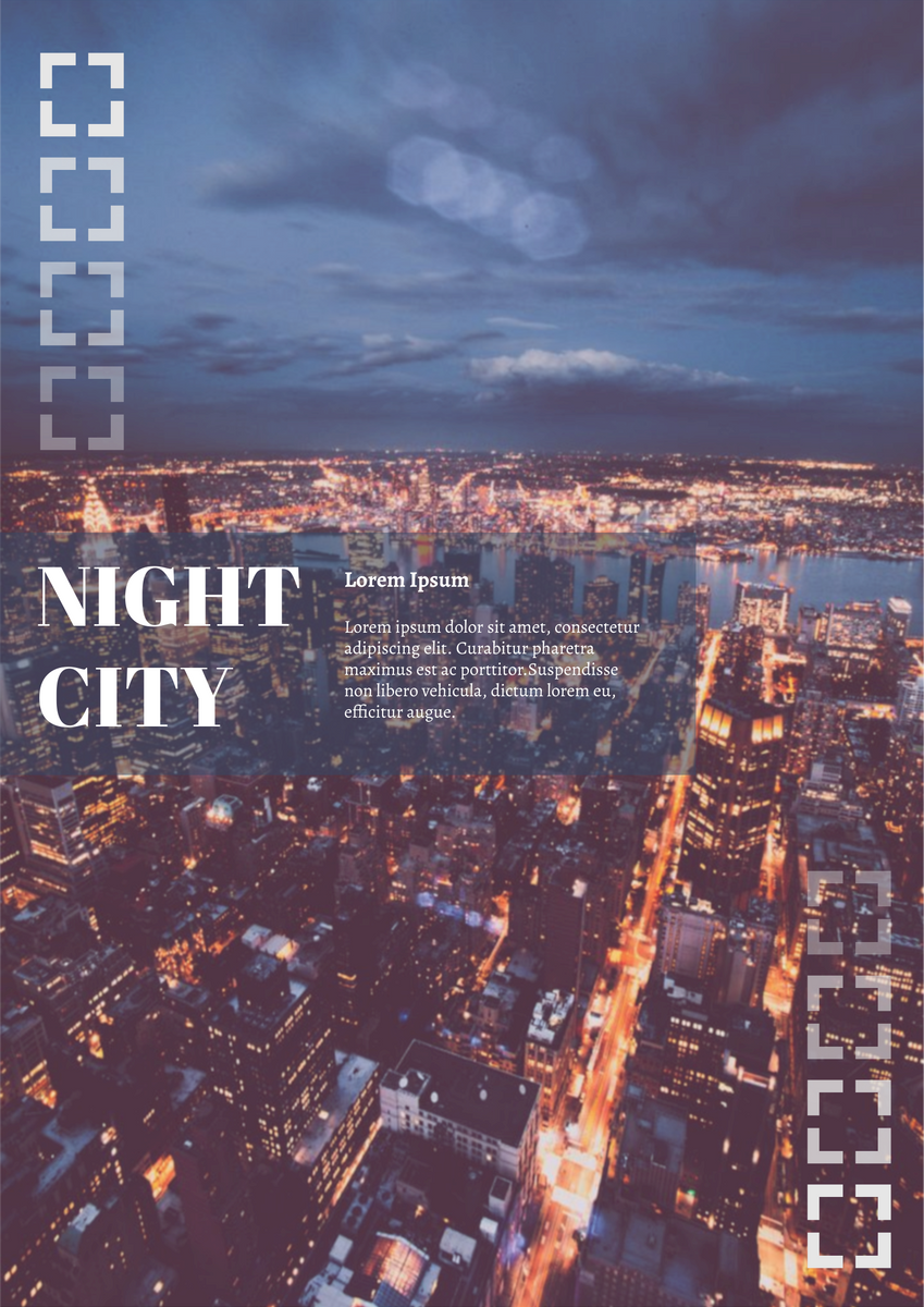 Poster template: Night city poster (Created by Visual Paradigm Online's Poster maker)