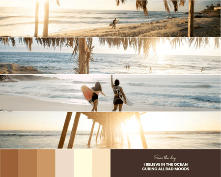 Mood Boards template: Beach In Summer Mood Board (Created by Visual Paradigm Online's Mood Boards maker)
