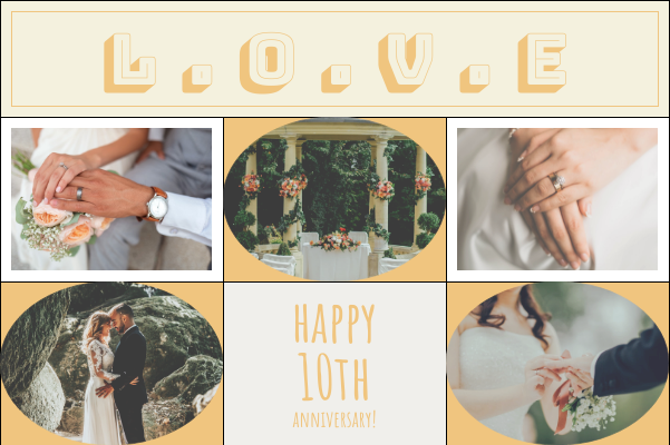 Happy Anniversary Collage Greeting Card