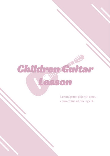 Editable flyers template:Children's Guitar Lesson Flyer