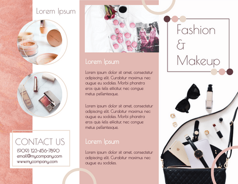 Brochure template: Fashion & Makeup Brochure (Created by Visual Paradigm Online's Brochure maker)