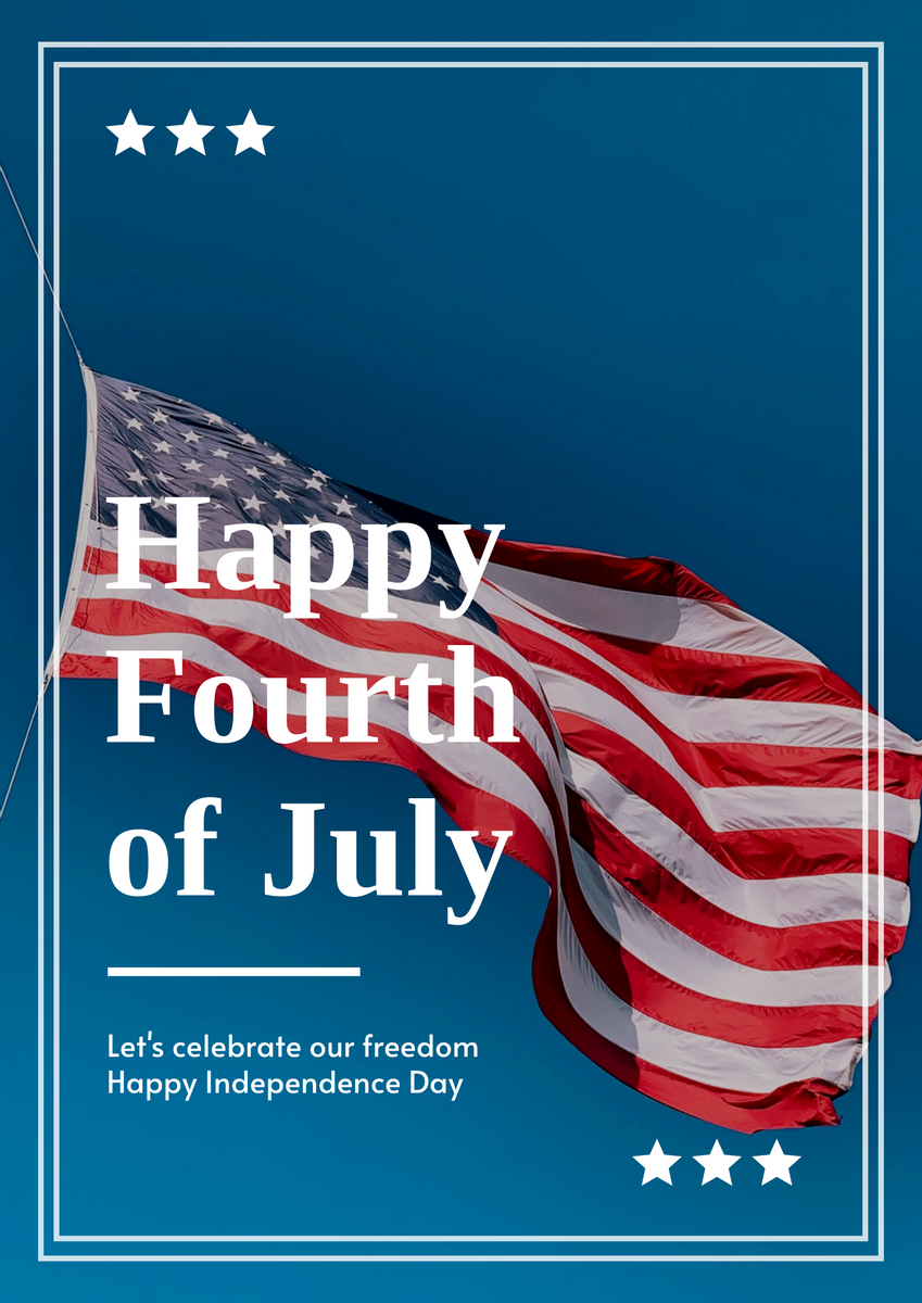 Poster template: Happy Fourth of July Poster (Created by Visual Paradigm Online's Poster maker)
