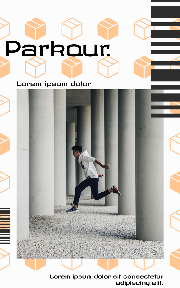 Book Cover template: Parkour Book Cover (Created by InfoART's Book Cover maker)