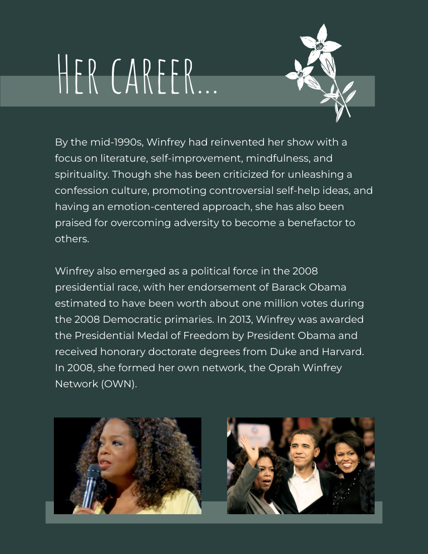Oprah Gail Winfrey Biography
