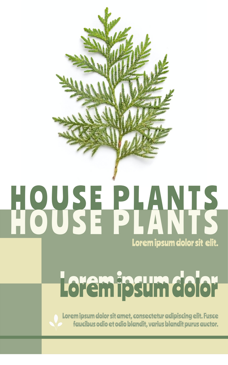 Book Cover template: House Plants Green Book Cover (Created by InfoART's Book Cover maker)