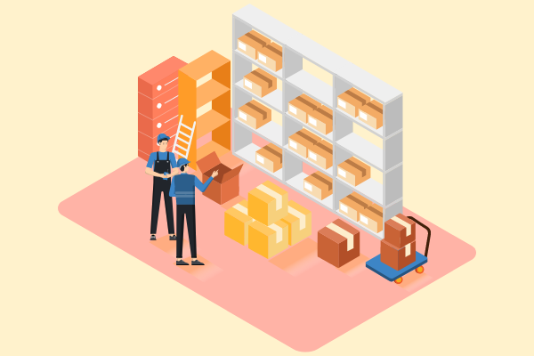 Business Illustration template: Warehousing Illustration (Created by Visual Paradigm Online's Business Illustration maker)