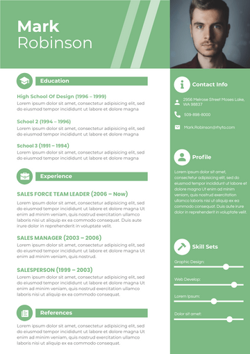 Resume template: Resume with Reference (Created by Visual Paradigm Online's Resume maker)