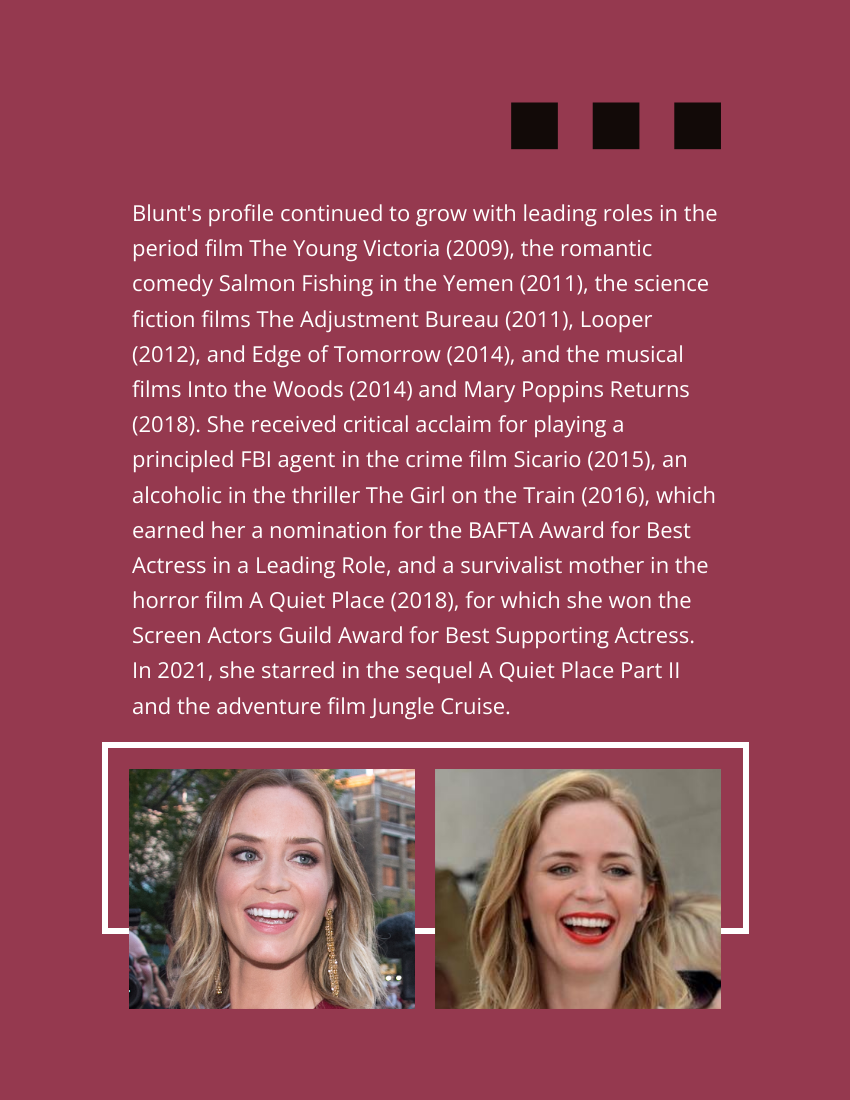 Emily Blunt Biography