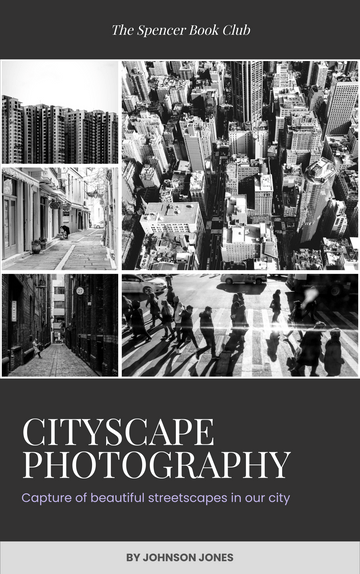 Editable bookcovers template:Cityscape Photography Book Cover