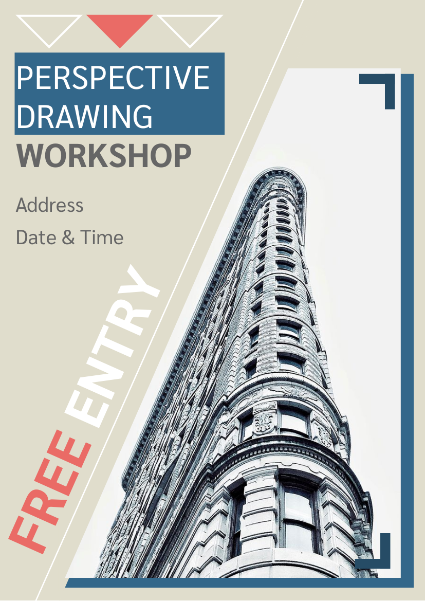 Flyer template: Drawing Workshop Flyer (Created by Visual Paradigm Online's Flyer maker)