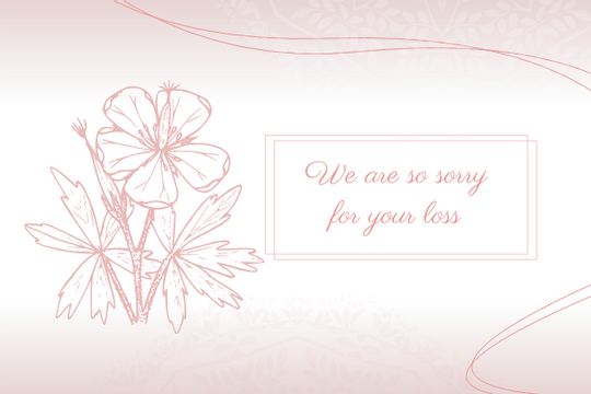 Greeting Card template: Sympathy Greeting Card (Created by Visual Paradigm Online's Greeting Card maker)