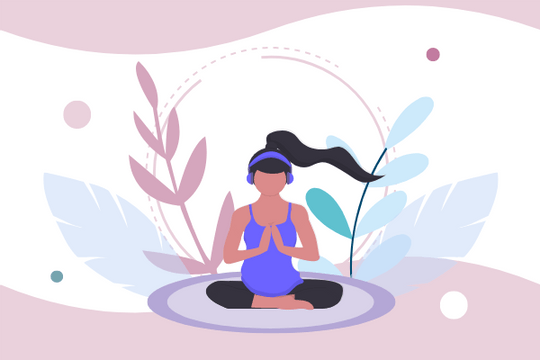 Home Illustrations template: Meditation (Created by Visual Paradigm Online's Home Illustrations maker)