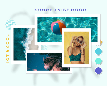 Mood Board template: Summer Vibe Mood Board (Created by Visual Paradigm Online's Mood Board maker)
