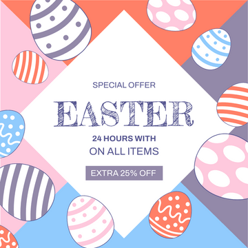Editable instagramposts template:Easter Special Offer Instagram Post