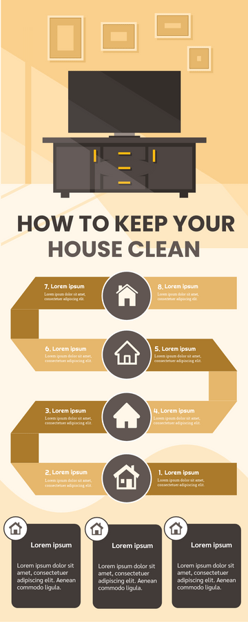 Infographic template: Keep Your House Clean Infographic (Created by Visual Paradigm Online's Infographic maker)