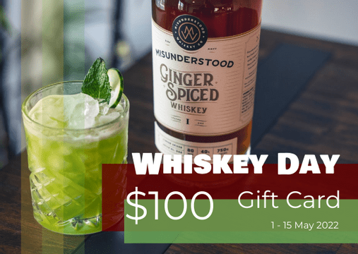 Editable giftcards template:Colourful Photography Whiskey Day Gift Card