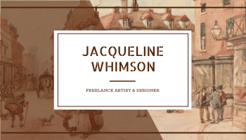 Brown Painting Background Artist Business Card