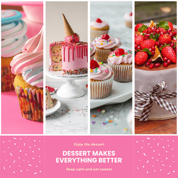 Photo Collages template: Eat Sweets Photo Collage (Created by Visual Paradigm Online's Photo Collages maker)